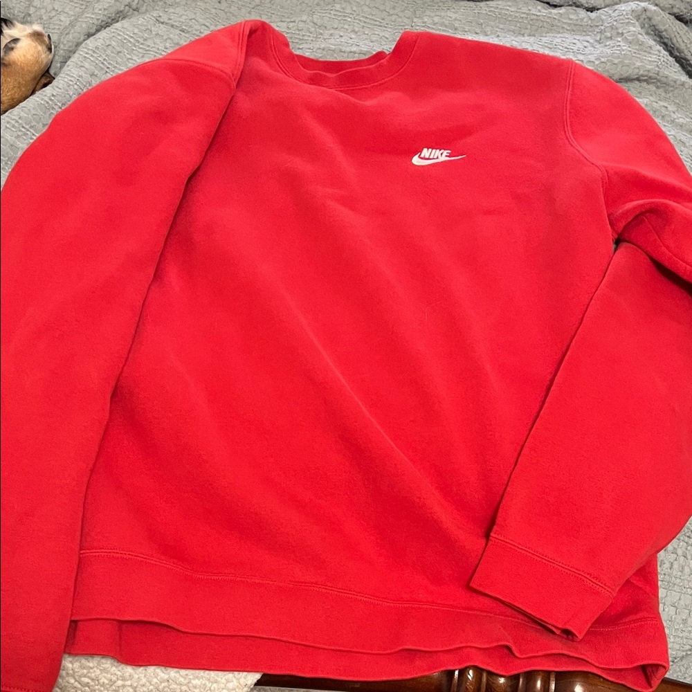 Nike Men's Bold Red Crewneck Sweater